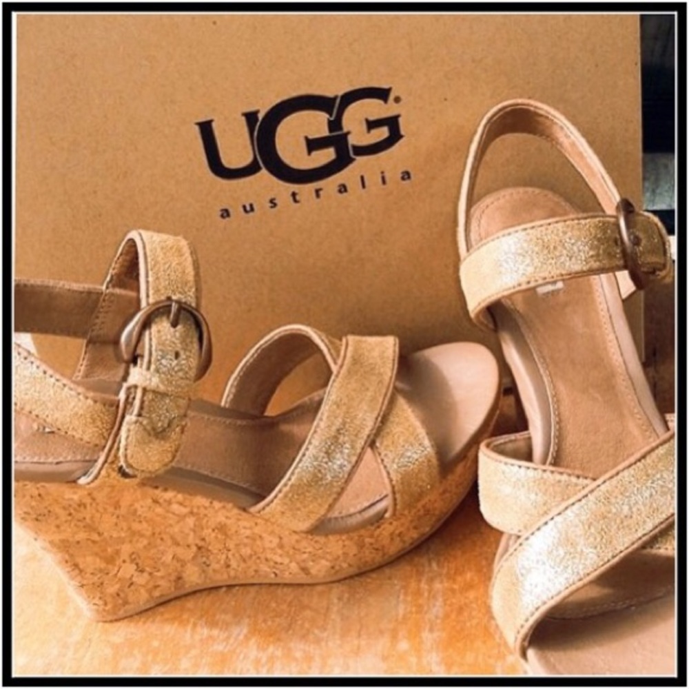Ugg Australia Jazmine Metallic Platform Wedge